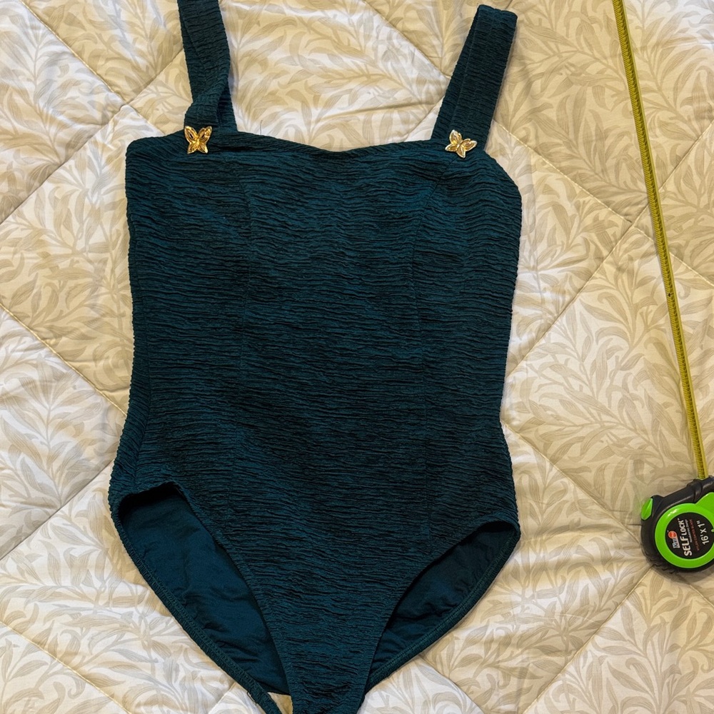 Elegant Teal Women Swim One Piece